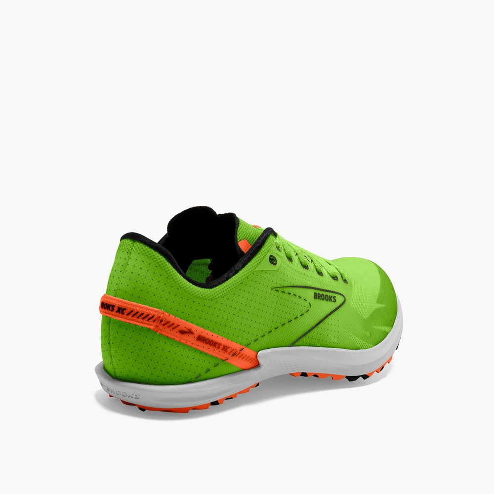 Chaussure Running Brooks Draft XC Spikeless Cross Country Vert Rouge Orange Blanche Homme | CHN-5047630